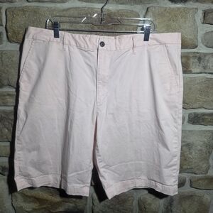 Lands' End Men's Classic Fit Chino Shorts Pale Pink Size 42 Cotton Twill